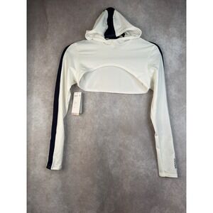 NWT Speedo Women's Jetstream Long Sleeve Hooded Shrug Navy White Size‎ Small